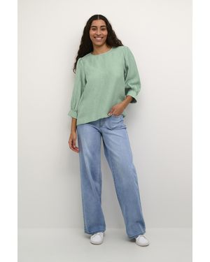 Kaffe Blouse With Long Sleeve Regular Fit Granite - Blue