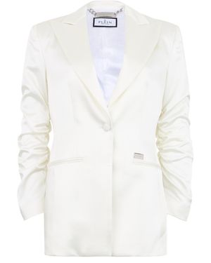 Philipp Plein Cady Cargo Fit Blazer - Wit