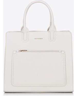 Wittchen Dames 13" Laptoptas In Imitatieleer Crème - Wit