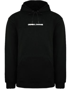 Criminal Damage Worldwide Hoodie Cotton - Black