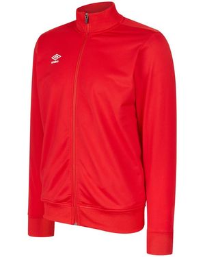 Umbro Club Essential Jacket (Vermillion) - Red