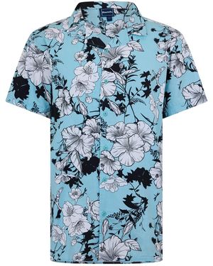 Bench Gebloemd Relaxed Fit Overhemd (Sky) - Blauw