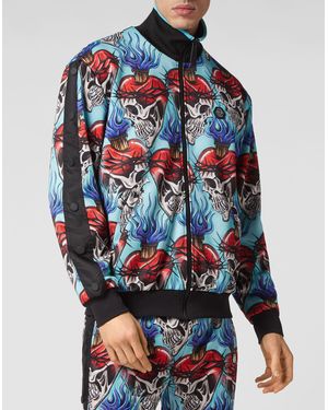 Philipp Plein Trainingspak: Top & Broek Tattoo - Blauw