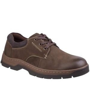 Cotswold Thickwood Lace Up Nubuck Leather Casual Shoe - Brown