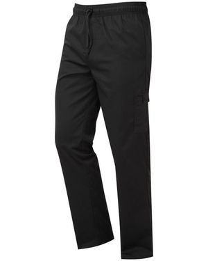 PREMIER Volwassenen Chef-Koks Essentiële Cargo Pocket Broek - Zwart