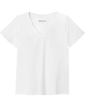 Basiclo V-Neck Premium T-Shirt - Wit