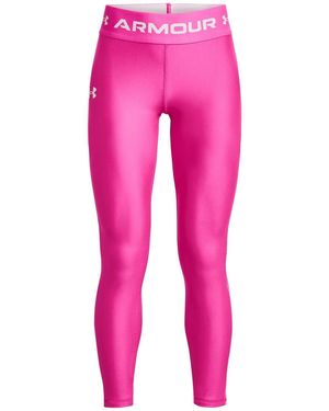 Under Armour Meisjes Legging Met Logo /Wit) - Roze