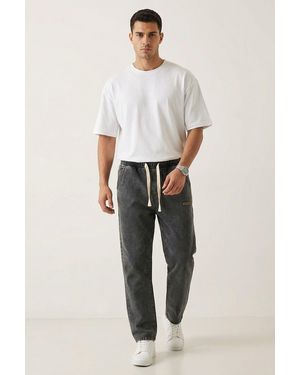 Bigdart Elastic Waist Denim Trousers - Multicolour