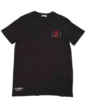 Iceberg Cotton T-Shirt - Black