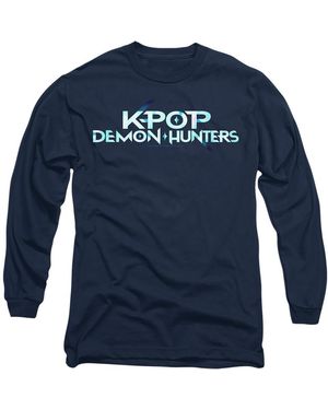 K-Pop Demon Hunters Adult Logo Long-Sleeved T-Shirt - Blue