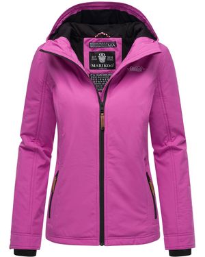 Marikoo Overgangsjas Lichtgewicht Water- En Windafstotend Met Capuchon Lilac Lily - Roze