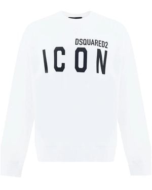DSquared² Uniseks Adult Cool Icon Logo Sweatshirt Zwart) - Wit