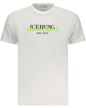 Iceberg Neon Cotton Men T - White
