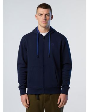 North Sails Hoodie With Embroidered Logo - Blauw