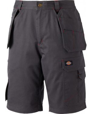 Dickies Redhawk Triple Stitched Durable Pro Workwear Shorts - Grey