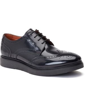 Base London Joe Leather Brogues Shoes - Black