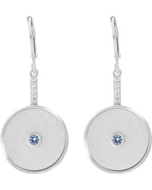 Orphelia 'Genoa' 925 Sterling Drop Earrings - Grey