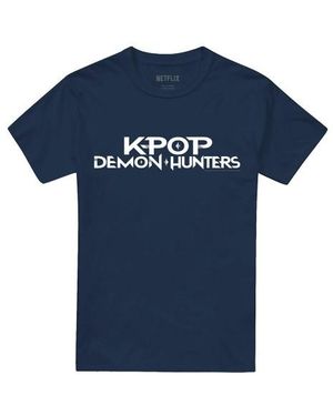 K-Pop Demon Hunters Adult Logo T-Shirt - Blue