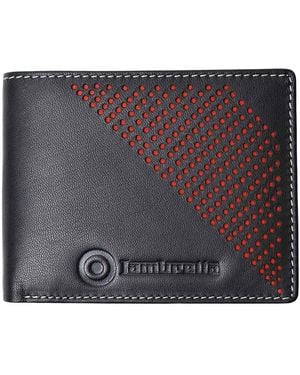 Lambretta Punched Leather Wallet - Black