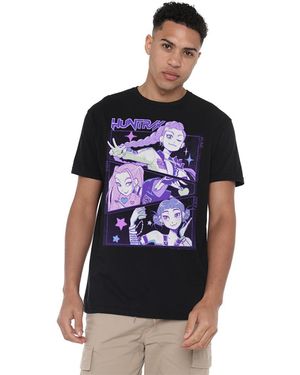 K-Pop Demon Hunters Adult Huntr/X Anime T-Shirt - Black