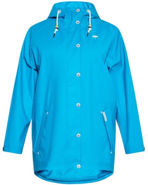 Schmuddelwedda Ronde Regenjas Cyaan - Blauw