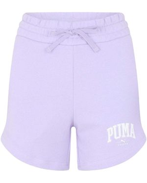 PUMA Geweven Trainingsshort Met Hoge Taille - Paars