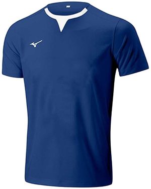 Mizuno Authentiek Logo Trainings Rugby Shirt (Marine) - Blauw