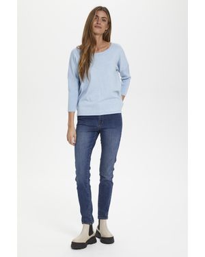 Saint Tropez Pullover Casual Fit Blue - Blauw