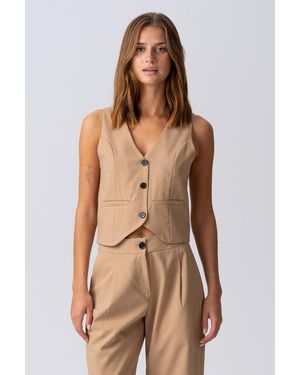 TeeShoppen Natalie Vest - Bruin