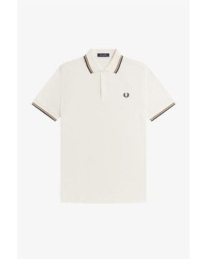 Fred Perry Twin Tip Poloshirt - Wit
