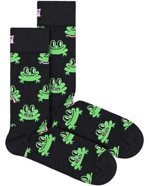 Happy Socks Novelty Frog Design - Green