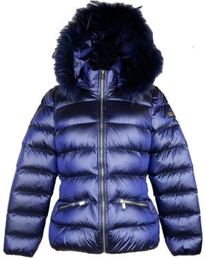 Yes-Zee Yes Zee Vrouwenblauwe Nylon Jassen & Mantels