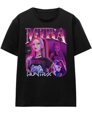 K-Pop Demon Hunters Ladies Huntr/X Mira T-Shirt - Black