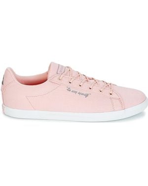 Le Coq Sportif Agate Lo Cvs Metallic Plimsolls Canvas - Pink