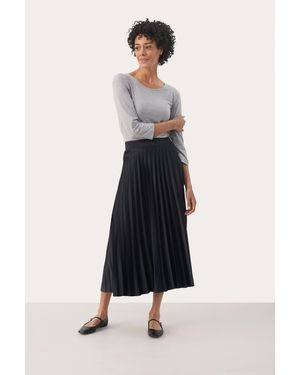 Part Two Rok A-shape Dark Navy - Wit