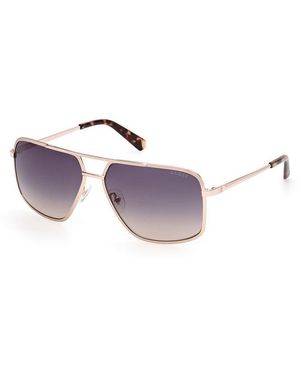 Guess Gold Metal Sunglasses - Purple