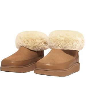 Fitflop Fit Flop Gen-Ff Mini Shearling Dubbelzijdige Sneeuwlaarzen - Naturel