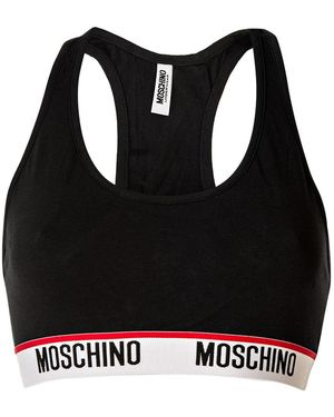 Moschino Bustier Racerback Stretchkatoen - Zwart
