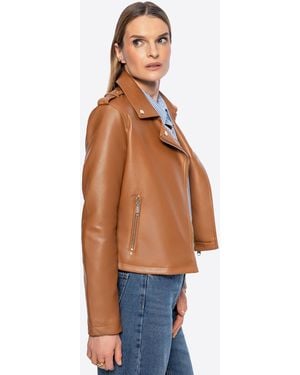 Wittchen Bikerjack Van Eco-Leer Met Klinknagels - Blauw