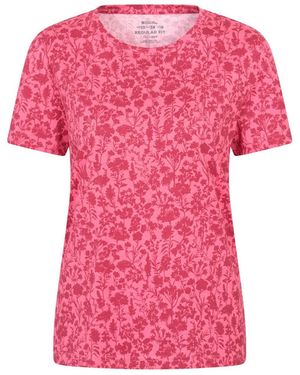 Mountain Warehouse Bloemen T-Shirt - Roze