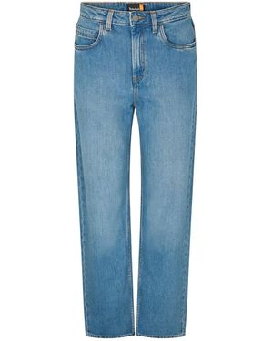 Timberland Damesjeans Met Middelhoge Taille En Rechte Pijpen (Lichtblauw)