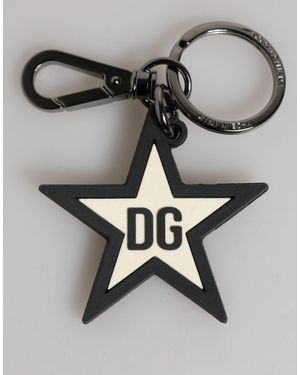 Dolce & Gabbana Dg Logo Star Rubber Keychain Keyring - Grey