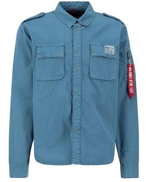 Alpha Industries Urban Military Shirt - Blauw
