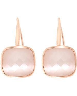 Orphelia 'Isabella' 925 Sterling Drop Earrings - Pink