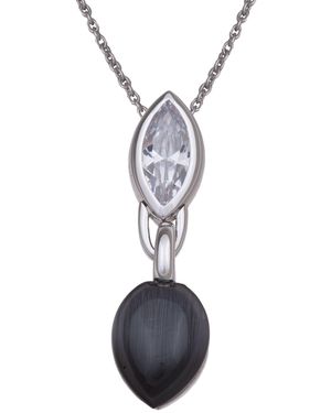 Orphelia 925 Sterling Chain With Pendant - Blue