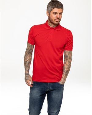 Kruze By Enzo Short Sleeve Polo Shirts - Red