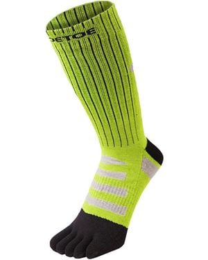 Toetoe Ladies Outdoor 3D Terry Walker Cushioned Wool Toe Socks - Green