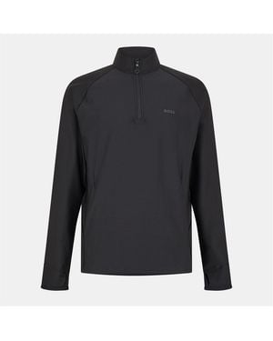 BOSS Regular Raglan Active Sweatshirt - Blauw