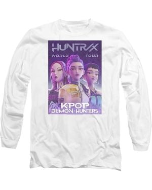 K-Pop Demon Hunters Adult World Tour Huntr/X Poster Long-Sleeved T-Shirt - Purple