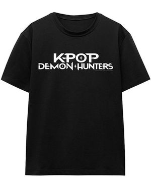 K-Pop Demon Hunters Ladies Logo T-Shirt - Black